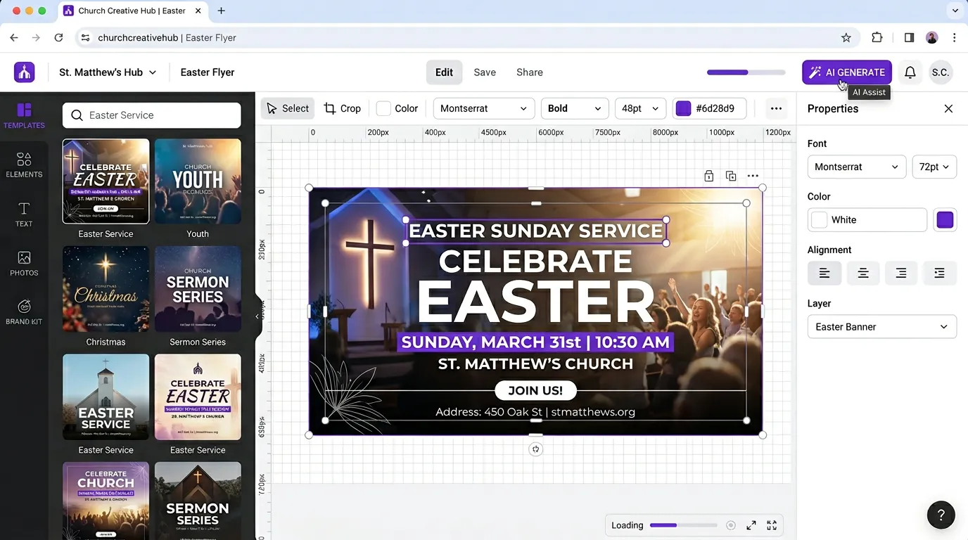 Editor de Criativos com IA do ePastor